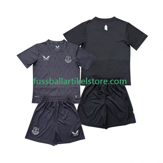 Everton Auswärtsausrüstung Torwart 2025-2026 Kinder Set(Trikot und Hose) S/S