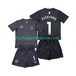Everton Auswärtsausrüstung Torwart Pickford 1 2025-2026 Kinder Set(Trikot und Hose) S/S