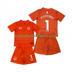 Everton Ausweichausrüstung Torwart Pickford 1 2025-2026 Kinder Set(Trikot und Hose) S/S