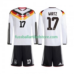 Deutschland Heimausrüstung Florian Wirtz 17 World Cup 2026 Kinder Set(Trikot und Hose) L/S
