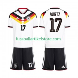 Deutschland Heimausrüstung Florian Wirtz 17 World Cup 2026 Kinder Set(Trikot und Hose) S/S