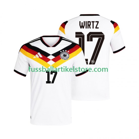 Deutschland Heimausrüstung Florian Wirtz 17 World Cup 2026 Herren Trikot S/S