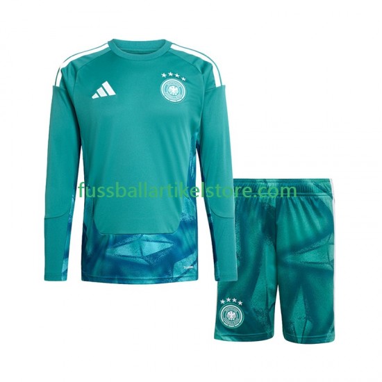 Deutschland Heimausrüstung Torwart World Cup 2026 Kinder Set(Trikot und Hose) L/S