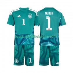 Deutschland Heimausrüstung Torwart Manuel Neuer 1 World Cup 2026 Kinder Set(Trikot und Hose) S/S