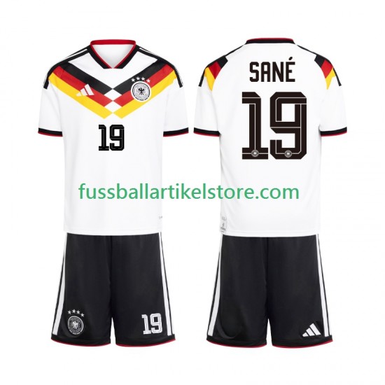 Deutschland Heimausrüstung Leroy Sane 19 World Cup 2026 Kinder Set(Trikot und Hose) S/S