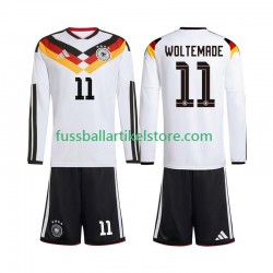 Deutschland Heimausrüstung Woltemade 11 World Cup 2026 Kinder Set(Trikot und Hose) L/S