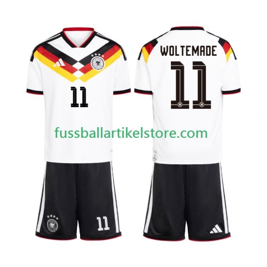 Deutschland Heimausrüstung Woltemade 11 World Cup 2026 Kinder Set(Trikot und Hose) S/S