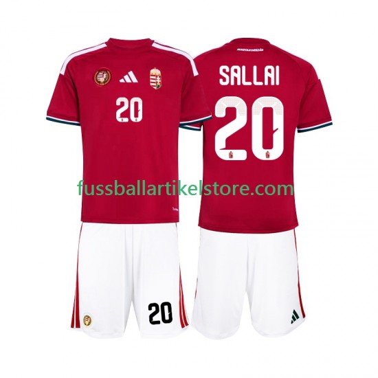 Ungarn Heimausrüstung Sallai 20 World Cup 2026 Kinder Set(Trikot und Hose) S/S