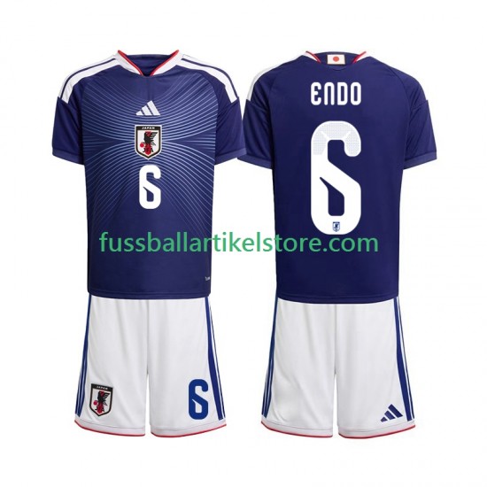 Japan Heimausrüstung Wataru Endo 6 World Cup 2026 Kinder Set(Trikot und Hose) S/S