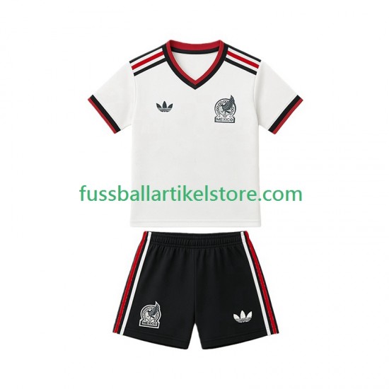 Mexiko Auswärtsausrüstung World Cup 2026 Kinder Set(Trikot und Hose) S/S