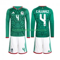Mexiko Heimausrüstung Edson Alvarez 4 World Cup 2026 Kinder Set(Trikot und Hose) L/S