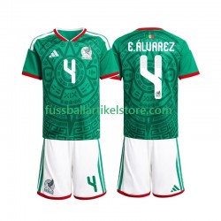 Mexiko Heimausrüstung Edson Alvarez 4 World Cup 2026 Kinder Set(Trikot und Hose) S/S