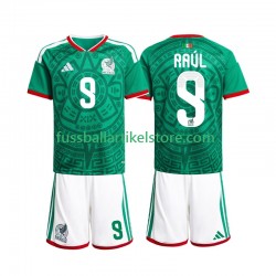 Mexiko Heimausrüstung Raul Jimenez 9 World Cup 2026 Kinder Set(Trikot und Hose) S/S