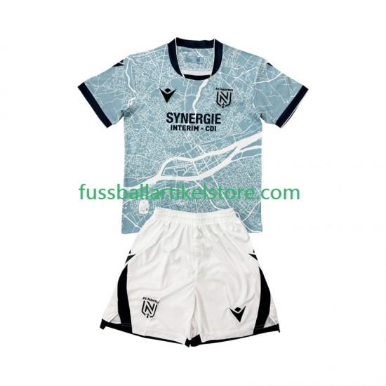 Nantes Auswärtsausrüstung 2025-2026 Kinder Set(Trikot und Hose) S/S