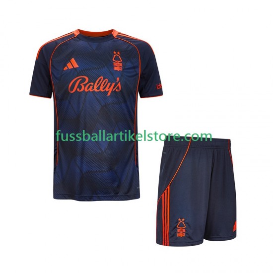 Nottingham Forest Ausweichausrüstung 2025-2026 Kinder Set(Trikot und Hose) S/S