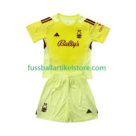 Nottingham Forest Heimausrüstung Torwart 2025-2026 Kinder Set(Trikot und Hose) S/S