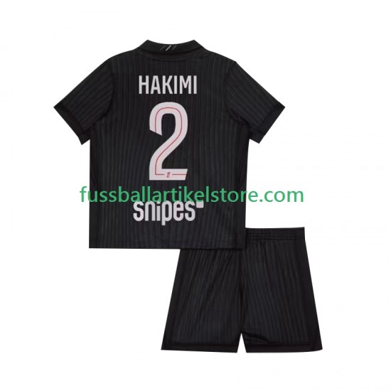 Paris Saint-Germain Viertesausrüstung Achraf Hakimi 2 2025-2026 Kinder Set(Trikot und Hose) S/S