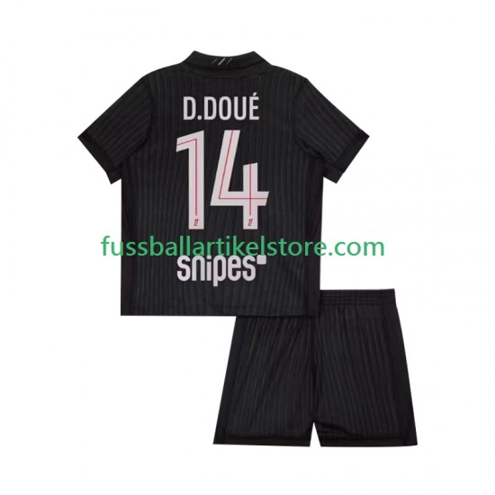 Paris Saint-Germain Viertesausrüstung Desire Doue 14 2025-2026 Kinder Set(Trikot und Hose) S/S