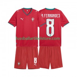 Portugal Heimausrüstung Bruno Fernandes 8 World Cup 2026 Kinder Set(Trikot und Hose) S/S