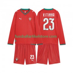 Portugal Heimausrüstung Vitinha 23 World Cup 2026 Kinder Set(Trikot und Hose) L/S