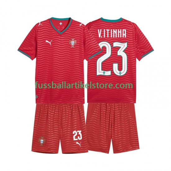 Portugal Heimausrüstung Vitinha 23 World Cup 2026 Kinder Set(Trikot und Hose) S/S