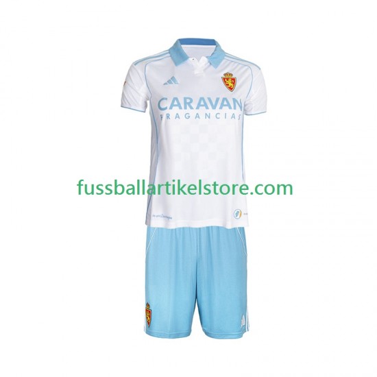 Real Zaragoza Heimausrüstung 2025-2026 Kinder Set(Trikot und Hose) S/S