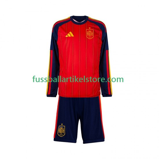 Spanien Heimausrüstung World Cup 2026 Kinder Set(Trikot und Hose) L/S