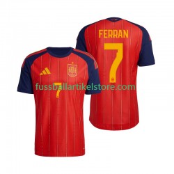 Spanien Heimausrüstung Ferran Torres 7 World Cup 2026 Herren Trikot S/S