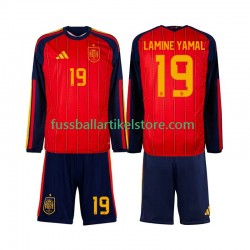 Spanien Heimausrüstung Lamine Yamal 19 World Cup 2026 Kinder Set(Trikot und Hose) L/S