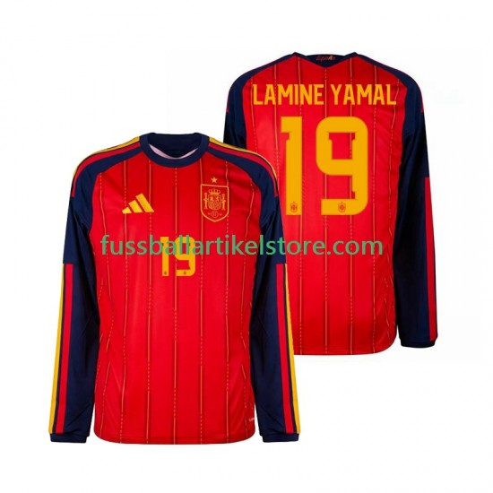 Spanien Heimausrüstung Lamine Yamal 19 World Cup 2026 Herren Trikot L/S