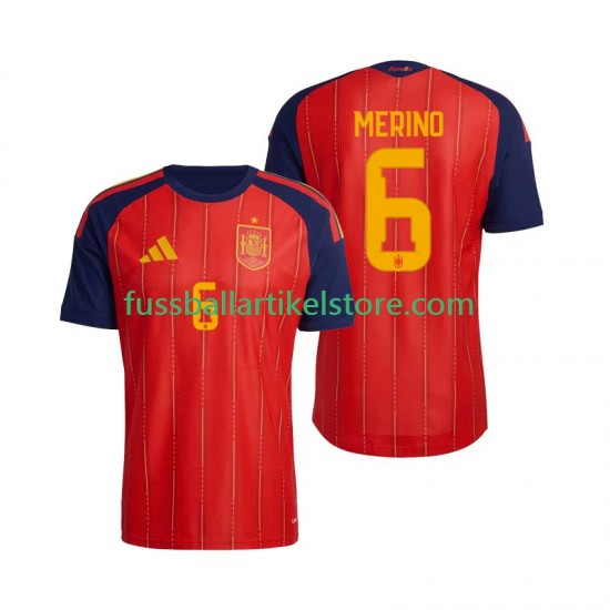 Spanien Heimausrüstung Mikel Merino 6 World Cup 2026 Herren Trikot S/S