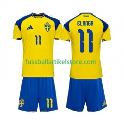 Schweden Heimausrüstung Anthony Elanga 11 2026 Kinder Set(Trikot und Hose) S/S