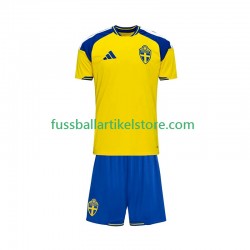 Schweden Heimausrüstung 2026 Kinder Set(Trikot und Hose) S/S