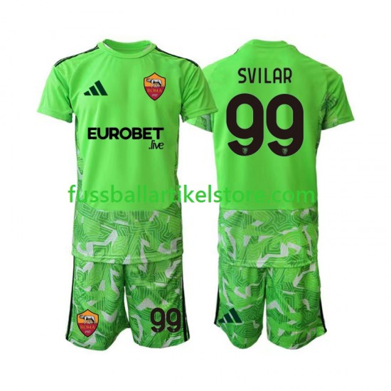 AS Rom Heimausrüstung Torwart Mile Svilar 99 2026-2027 Kinder Set(Trikot und Hose) S/S