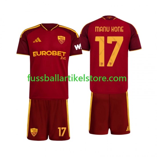 AS Rom Heimausrüstung Manu Kone 17 2026-2027 Kinder Set(Trikot und Hose) S/S