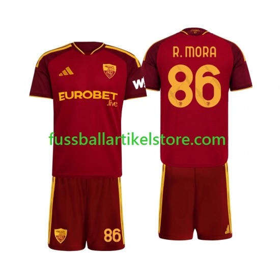 AS Rom Heimausrüstung Rodrigo Mora 86 2026-2027 Kinder Set(Trikot und Hose) S/S