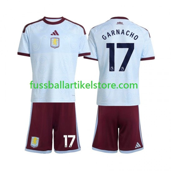 Aston Villa Ausweichausrüstung Alejandro Garnacho 17 2026-2027 Kinder Set(Trikot und Hose) S/S