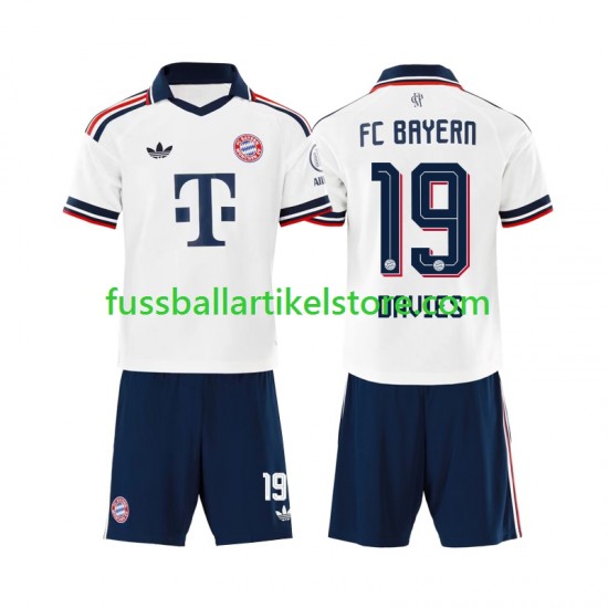 FC Bayern München Auswärtsausrüstung Alphonso Davies 19 2026-2027 Kinder Set(Trikot und Hose) S/S