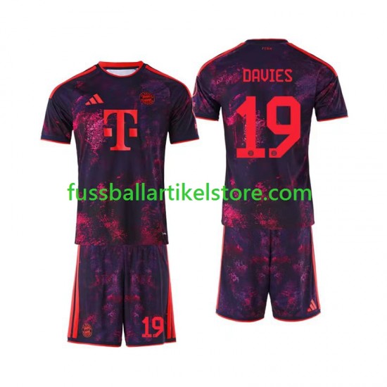 FC Bayern München Ausweichausrüstung Alphonso Davies 19 2026-2027 Kinder Set(Trikot und Hose) S/S