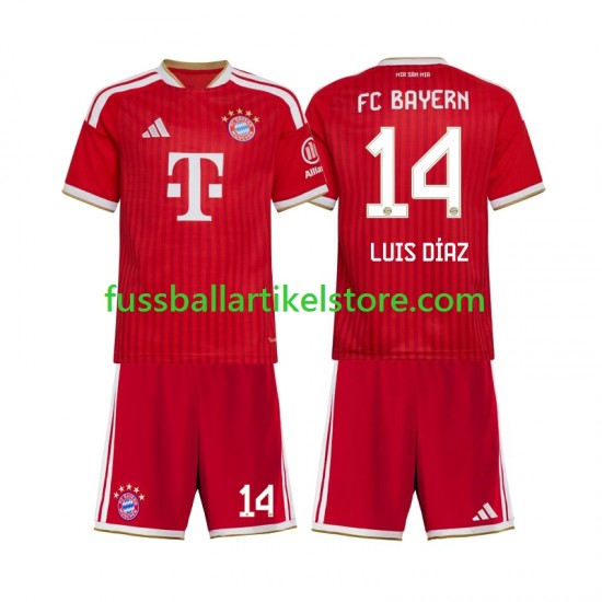 FC Bayern München Heimausrüstung Luis Diaz 14 2026-2027 Kinder Set(Trikot und Hose) S/S