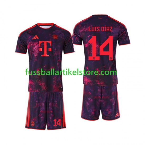 FC Bayern München Ausweichausrüstung Luis Diaz 14 2026-2027 Kinder Set(Trikot und Hose) S/S