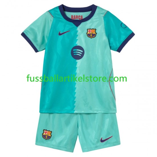 FC Barcelona Ausweichausrüstung 2026-2027 Kinder Set(Trikot und Hose) S/S