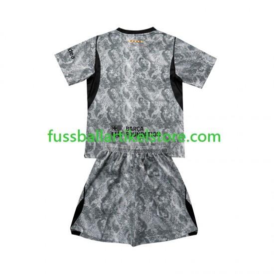FC Barcelona Auswärtsausrüstung Torwart 2026-2027 Kinder Set(Trikot und Hose) S/S
