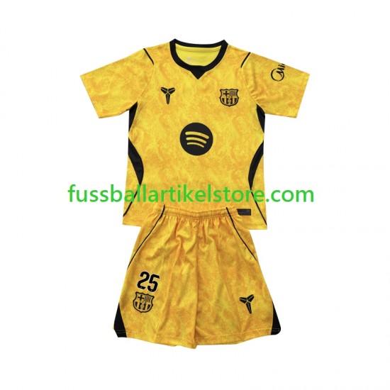 FC Barcelona Viertesausrüstung Torwart Dominik Livakovic 25 2026-2027 Kinder Set(Trikot und Hose) S/S