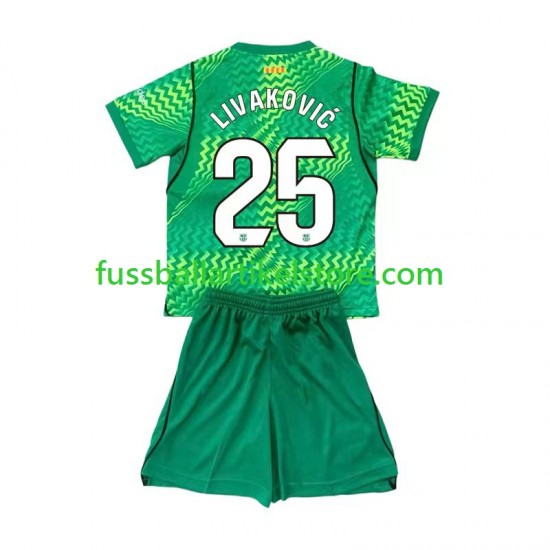 FC Barcelona Heimausrüstung Torwart Dominik Livakovic 25 2026-2027 Kinder Set(Trikot und Hose) S/S