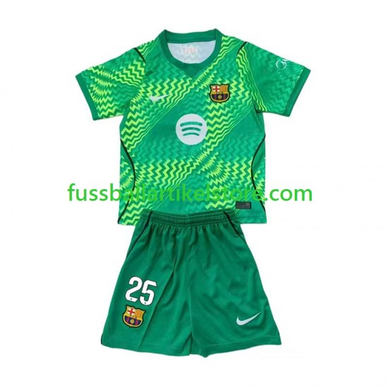 FC Barcelona Heimausrüstung Torwart Dominik Livakovic 25 2026-2027 Kinder Set(Trikot und Hose) S/S