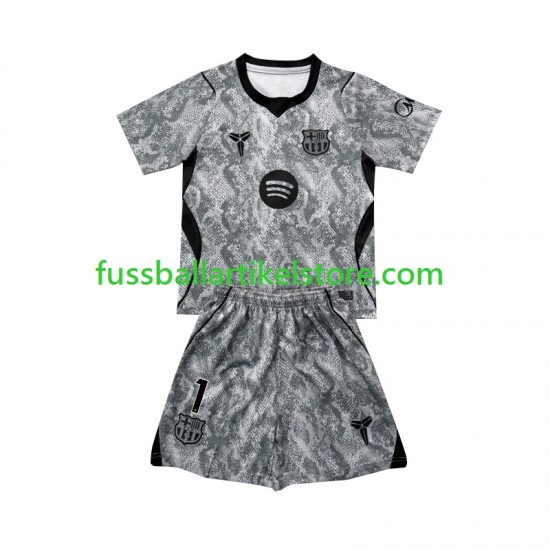FC Barcelona Auswärtsausrüstung Torwart Joan Garcia 1 2026-2027 Kinder Set(Trikot und Hose) S/S