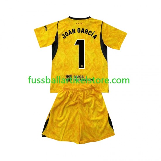FC Barcelona Viertesausrüstung Torwart Joan Garcia 1 2026-2027 Kinder Set(Trikot und Hose) S/S