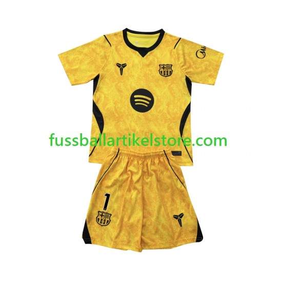 FC Barcelona Viertesausrüstung Torwart Joan Garcia 1 2026-2027 Kinder Set(Trikot und Hose) S/S