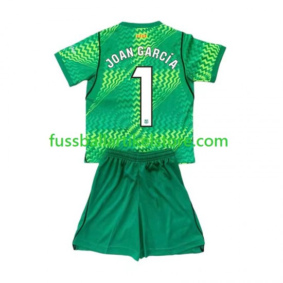 FC Barcelona Heimausrüstung Torwart Joan Garcia 1 2026-2027 Kinder Set(Trikot und Hose) S/S